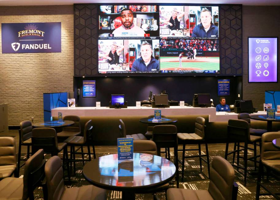 The newly renovated FanDuel Sportsbook is seen, as part of a $50 million renovation project, at ...