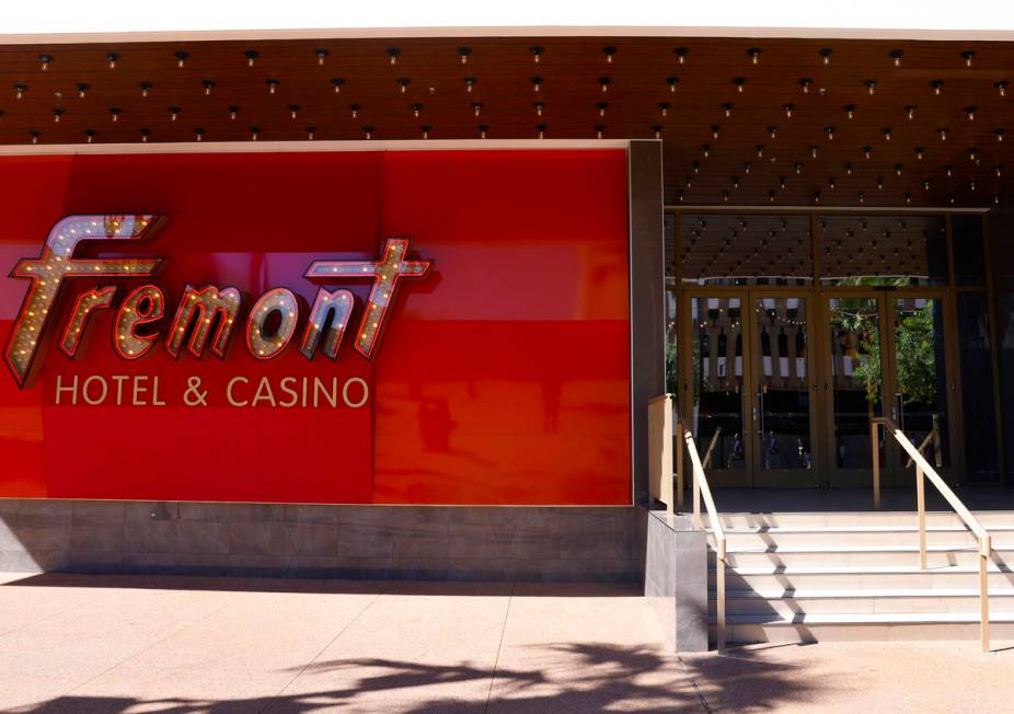 The newly renovated Fremont Casino entrance, as part of a $50 million renovation project, is se ...