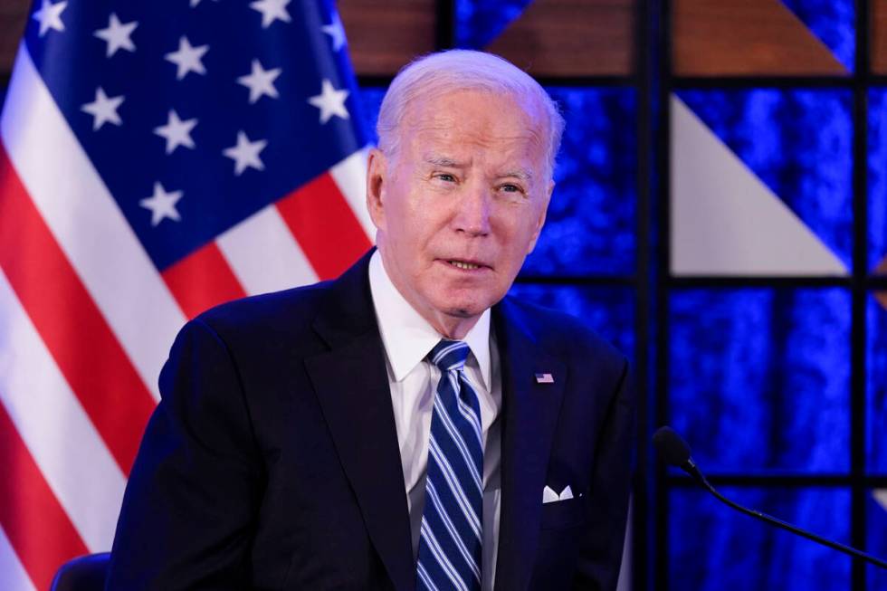 President Joe Biden speaks as he meets with Israeli Prime Minister Benjamin Netanyahu, Wednesda ...