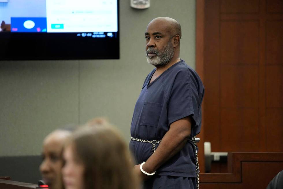 Duane “Keffe D” Davis appears in court Thursday, Oct. 19, 2023, in Las Vegas. Dav ...