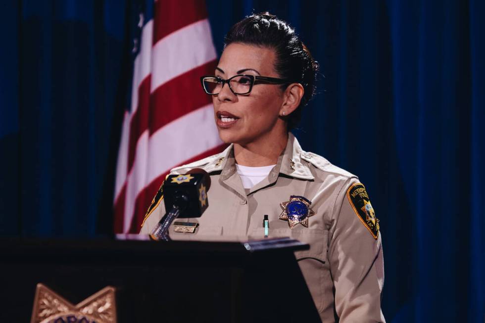 Assistant Sheriff Yasenia Yatomi gives details on an officer involved shooting during a press b ...