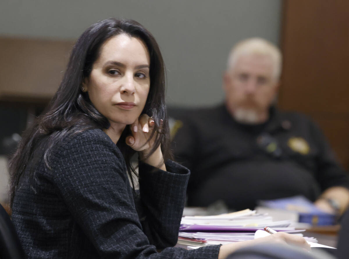 Arlene Heshmati, a public defender, attends a competency hearing at the Regional Justice Center ...