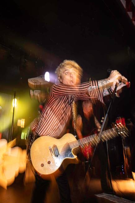 Green Day performs at Fremont County Club in downtown Las Vegas on Thursday, Oct. 19, 2023. (Gr ...