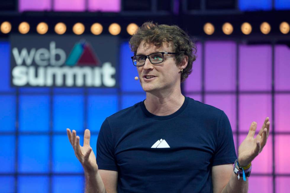 File - Paddy Cosgrave, CEO and founder of Web Summit, speaks at the Web Summit technology confe ...