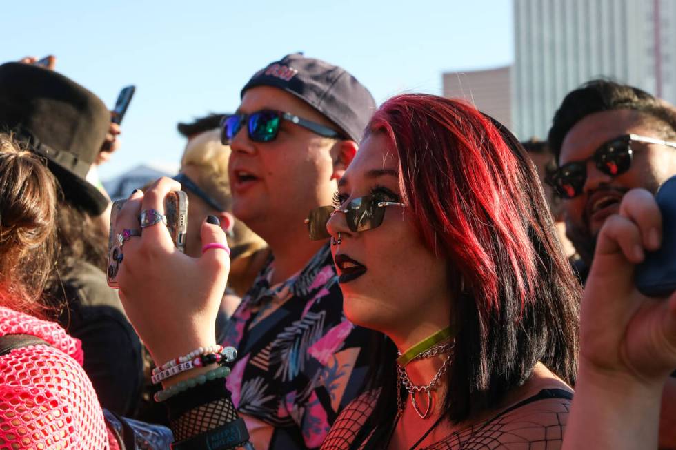 Punk rock fans watch in awe as Relient K performs at the When We Were Young 2023 music festival ...