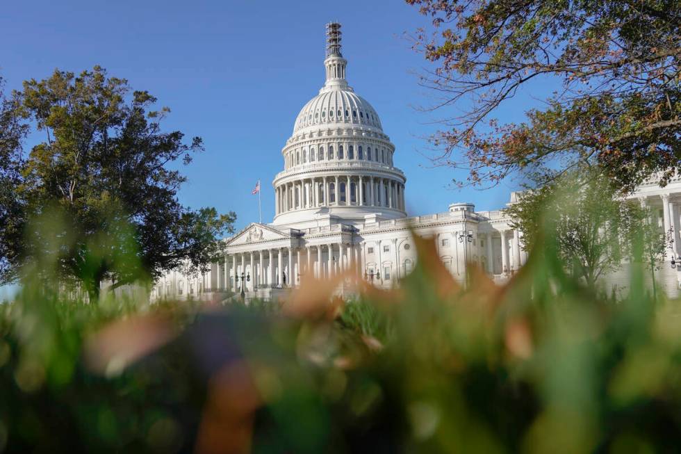 The U.S. Capitol is seen on Monday, Oct. 23, 2023, in Washington. (AP Photo/Mariam Zuhaib)