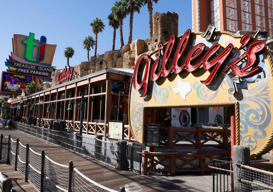 Gilley's Saloon, Dance Hall and BBQ is shown at Treasure Island, on Wednesday, Oct. 25, 2023, i ...
