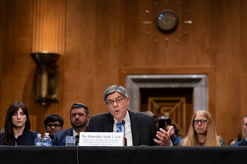 Jacob Lew, former treasury secretary under President Barack Obama, testifies during a Senate Fo ...