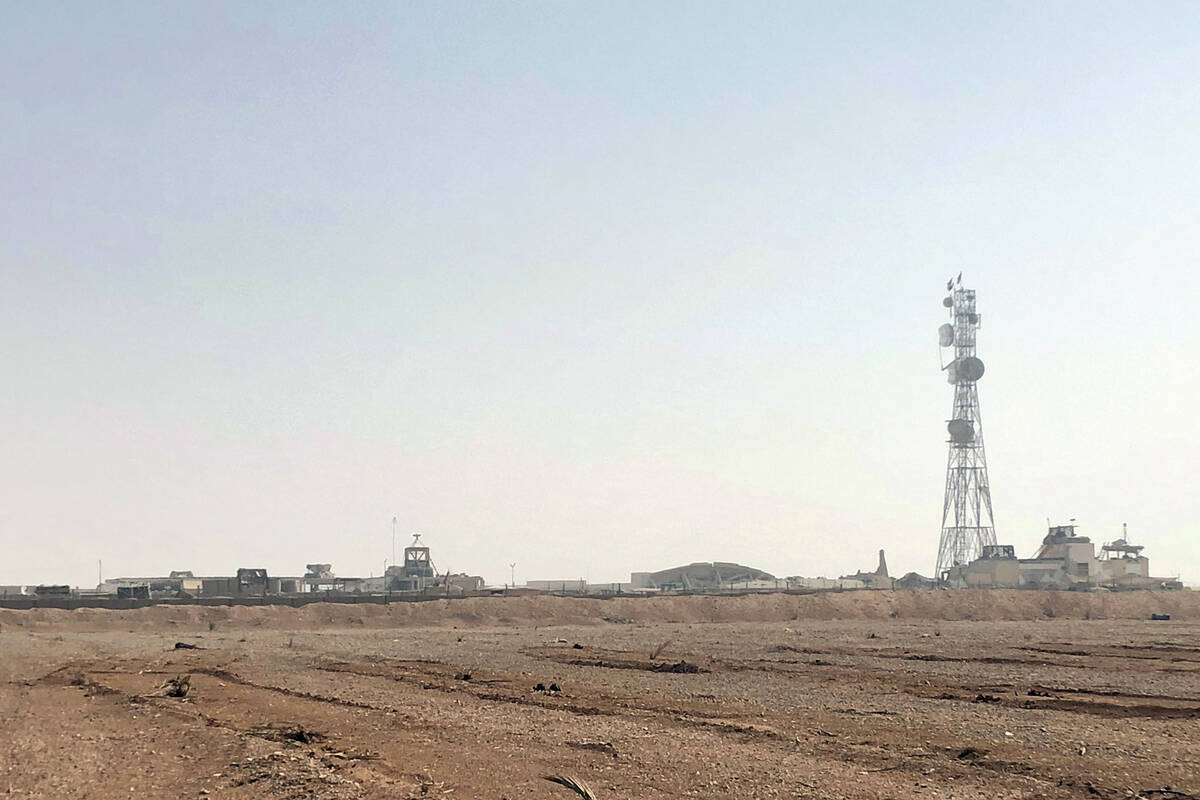 FILE - The al-Tanf military outpost in southern Syria is seen on Oct. 22, 2018. The Pentagon sa ...