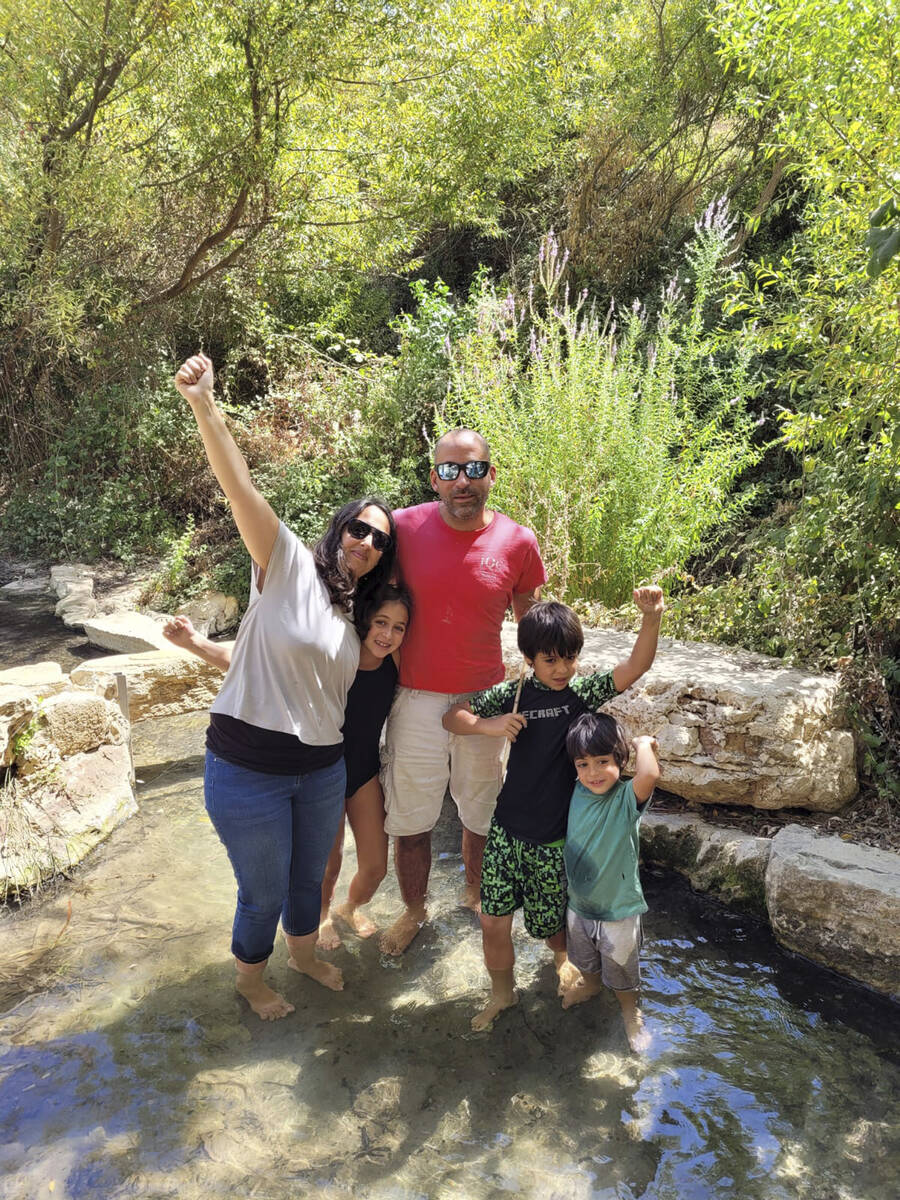 Five Brodutch family members, L-R: Hagar, Ofri, Avichai, Yuval and Uriah. All but Avichai have ...