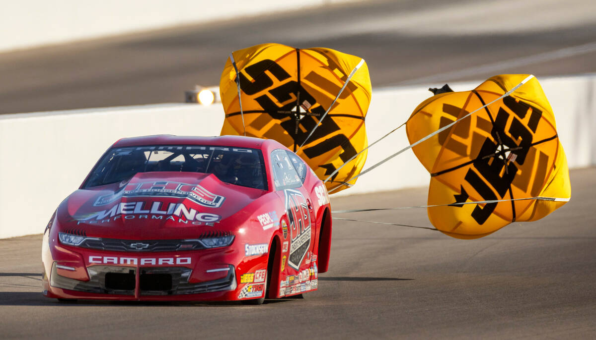Erica Enders finishes another race in a Pro Stock qualifying session in the NHRA Nevada Nationa ...