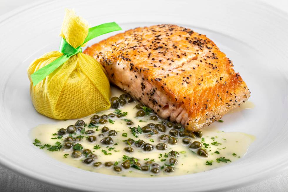 For Veterans Day, Nov. 11, 2023, Piero's Italian Cuisine, with its salmon piccata shown here, i ...