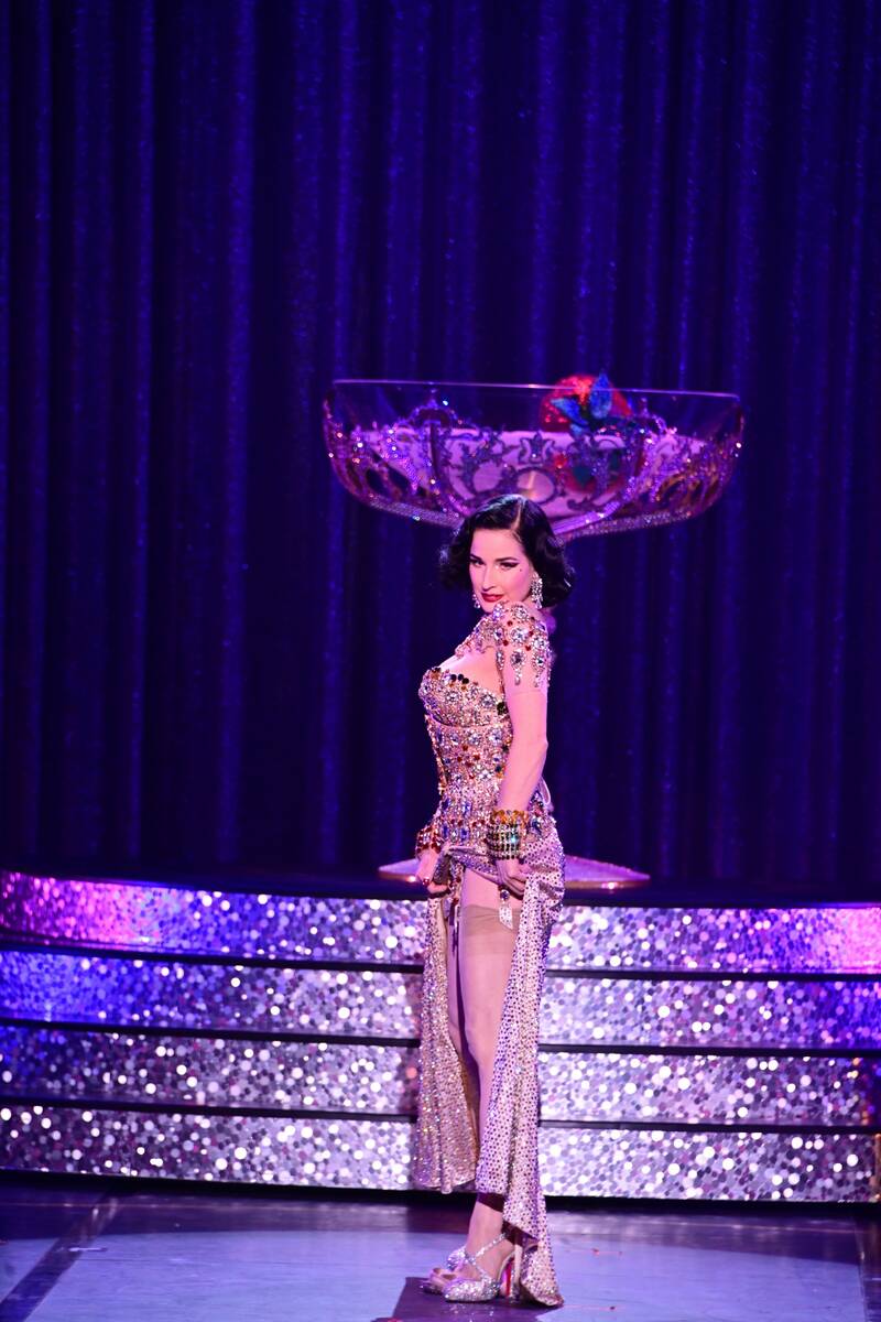 Dita Von Teese is shown in “Dita Las Vegas,” now playing at Horseshoe Las Vegas. (Live Nation)