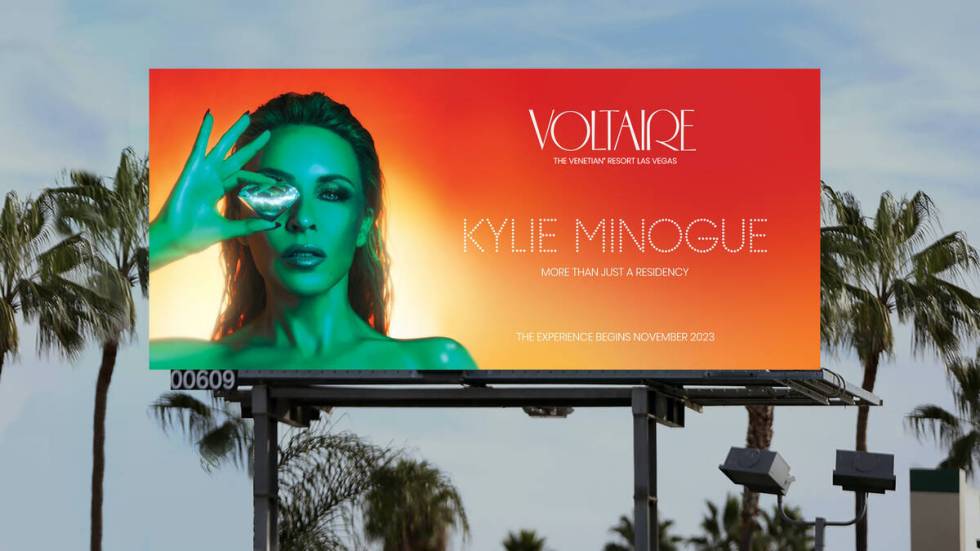 Kylie Minogue's residency production starts at The Venetian on Nov. 3, 2023. (Courtesy)
