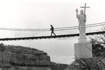 Cathedral Canyon walking bridge. (Wayne Kodey/Las Vegas Review-Journal)