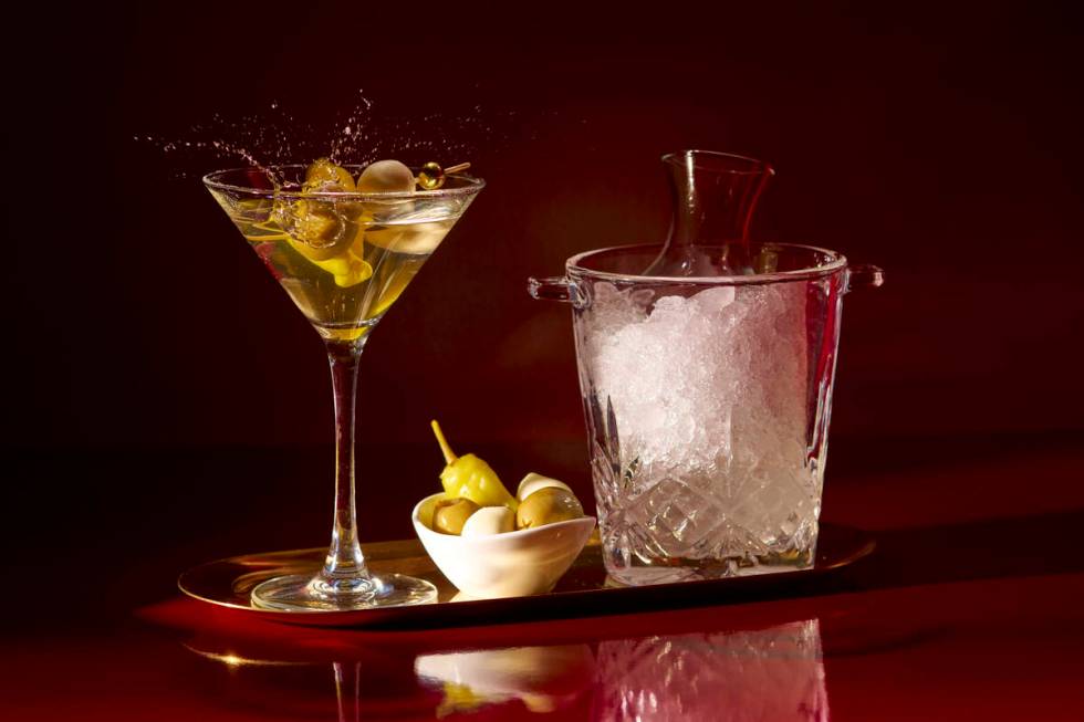 A Martini Classico from Chez Bippy, a speakeasy opening in November 2023 inside Luchini at MGM ...