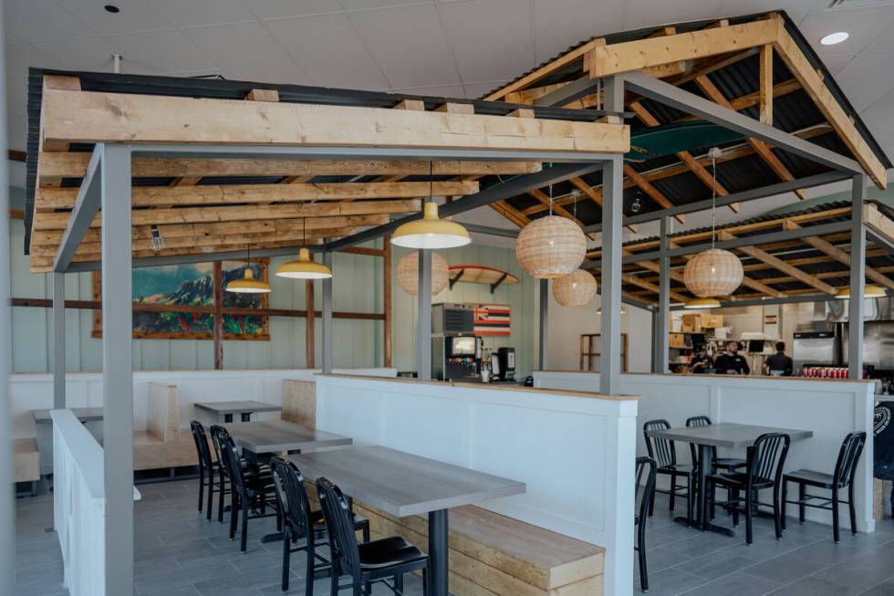 The interior of Mo' Bettahs, which is set to open on Nov. 10, 2023, in North Las Vegas, the fir ...