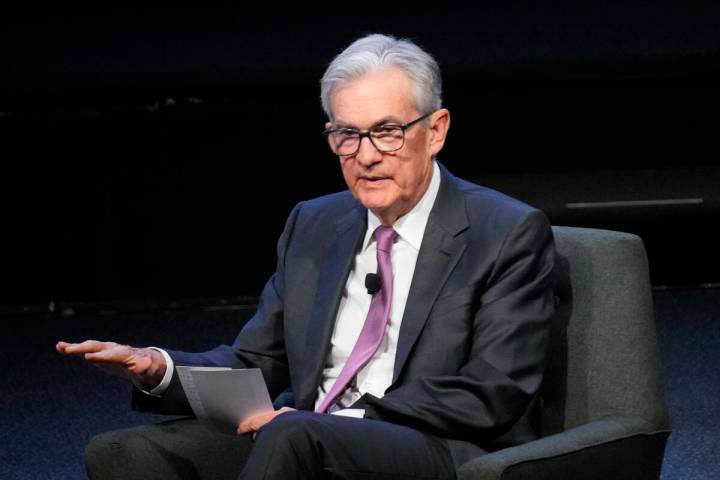 Federal Reserve Chairman Jerome Powell speaks at a meeting of the Economic Club of New York, Oc ...
