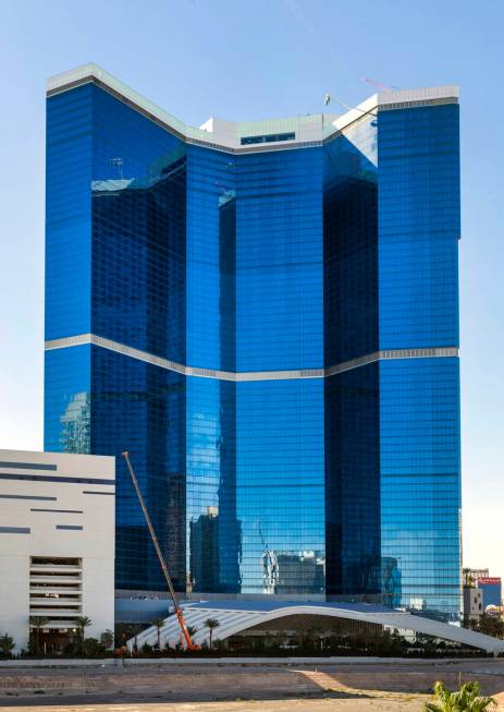 Construction projects near the end about the exterior at the Fontainebleau on Thursday, Nov. 2, ...