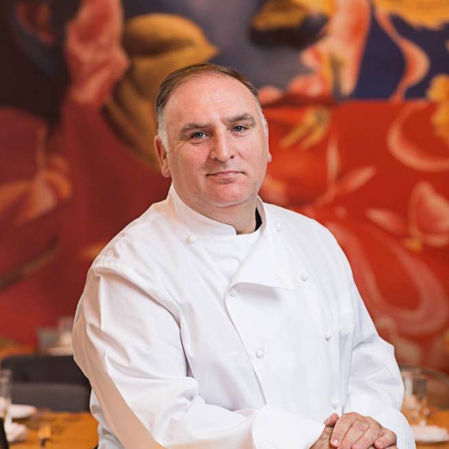 Chef José Andrés will record an episode of his “Longer Tables” podcast at Jaleo. (MGM Res ...