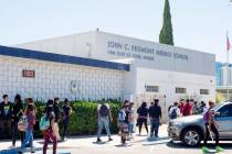 Fremont Middle School is seen in Las Vegas. (Las Vegas Review-Journal)