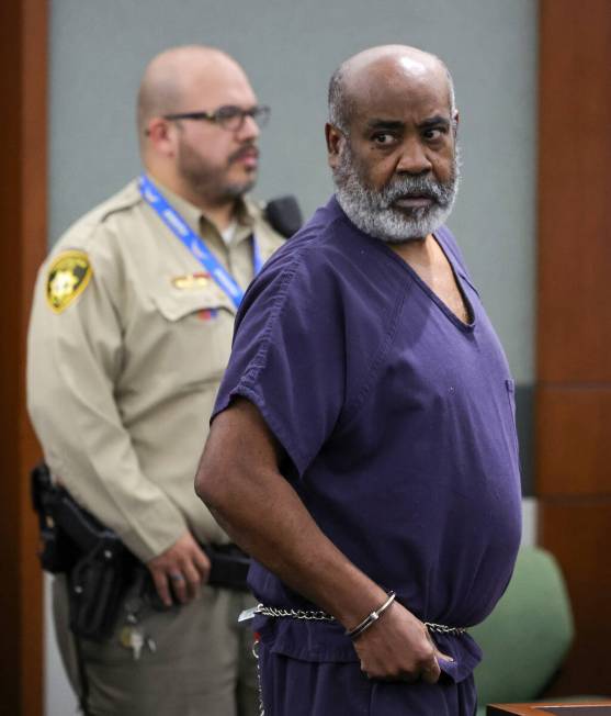 LAS VEGAS, NEVADA - NOVEMBER 02: Duane Davis appears in Clark County District Court to plead no ...