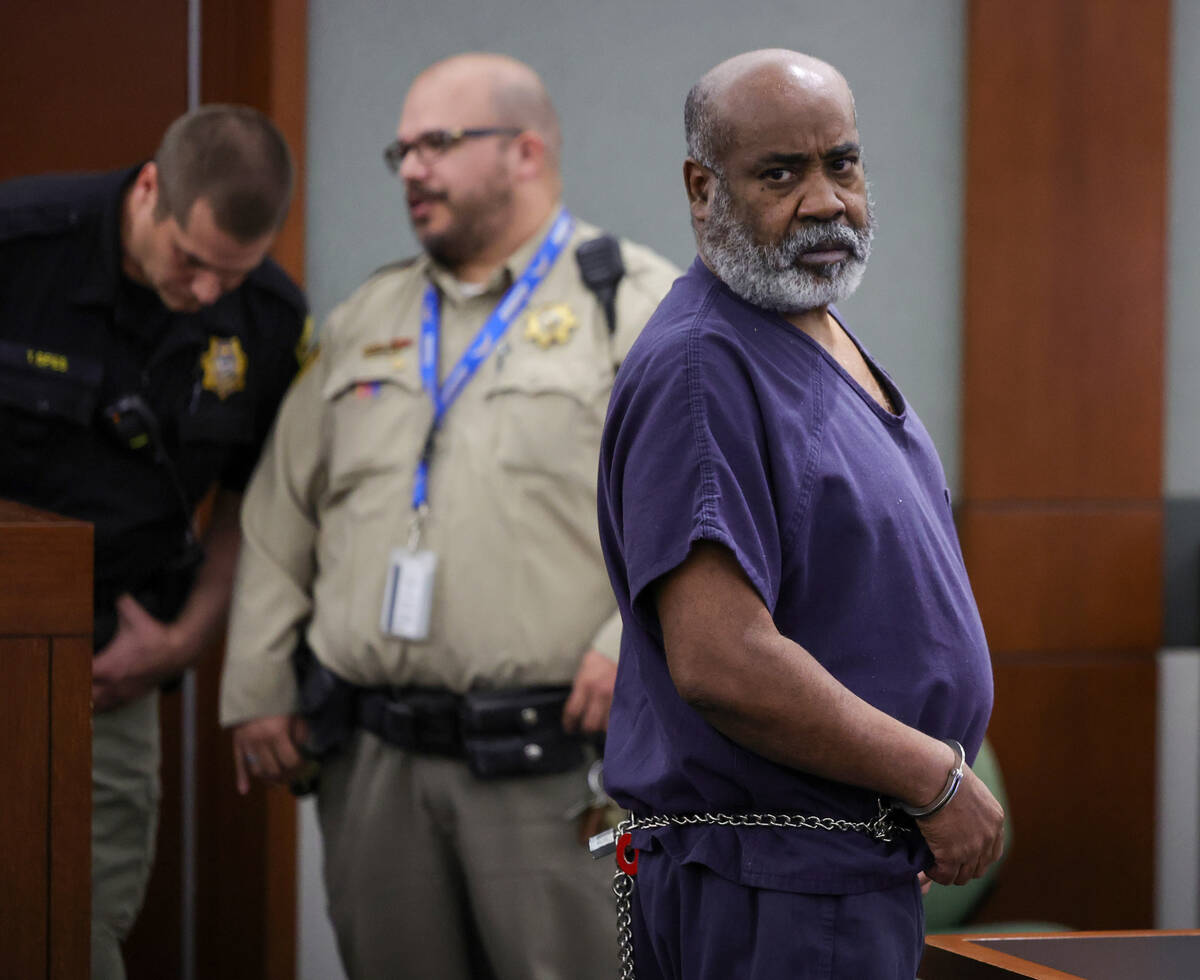 LAS VEGAS, NEVADA - NOVEMBER 02: Duane Davis appears in Clark County District Court to plead no ...