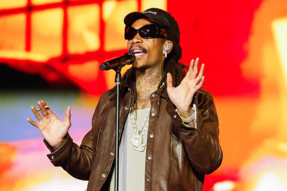 Wiz Khalifa performs at the 2023 SEMA Fest on Friday, Nov. 3, 2023 in Las Vegas. (Daniel Pearso ...