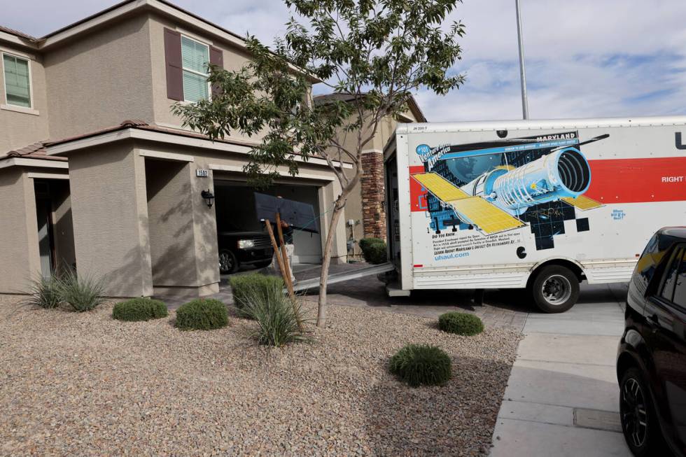 Home are shown at the Kings Crossings neighborhood in North Las Vegas Monday, Nov. 13, 2023. (K ...