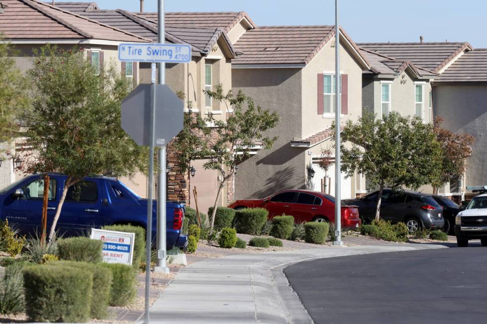 Home are shown at the Kings Crossings neighborhood in North Las Vegas Tuesday, Nov. 14, 2023. ( ...