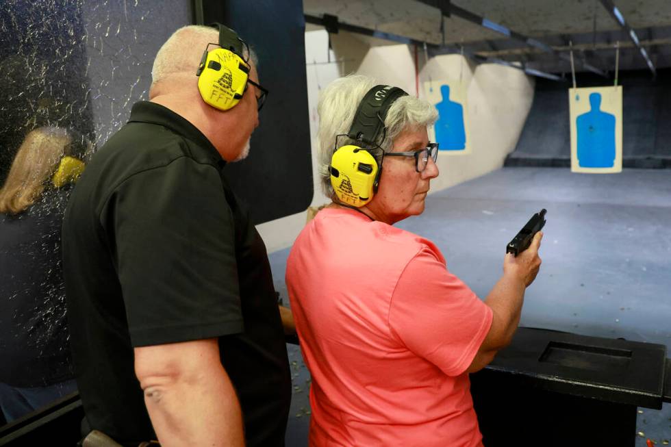 Will Farrugia, director of training at the Gun World shooting range in Deerfield Beach, Florida ...