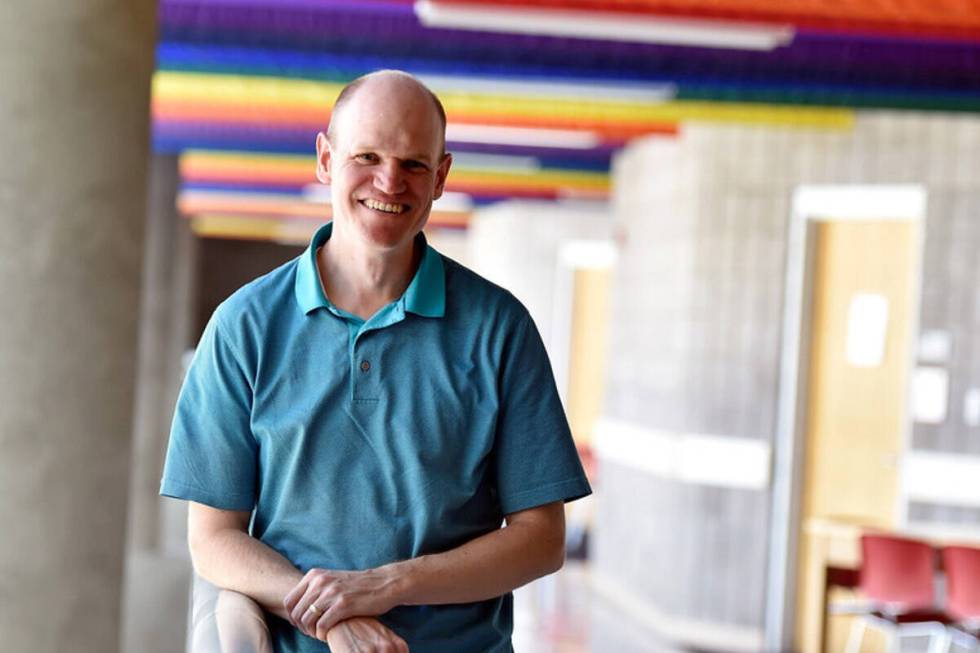 UNLV Assistant Professor Jason Steffen of the Department of Physics and Astronomy is seen in 20 ...