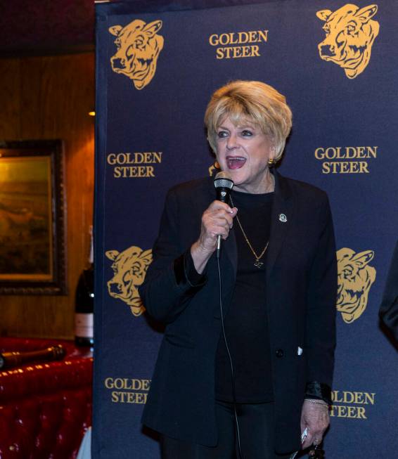 Las Vegas Mayor Carolyn Goodman shares some fond memories during an event to celebrate the firs ...