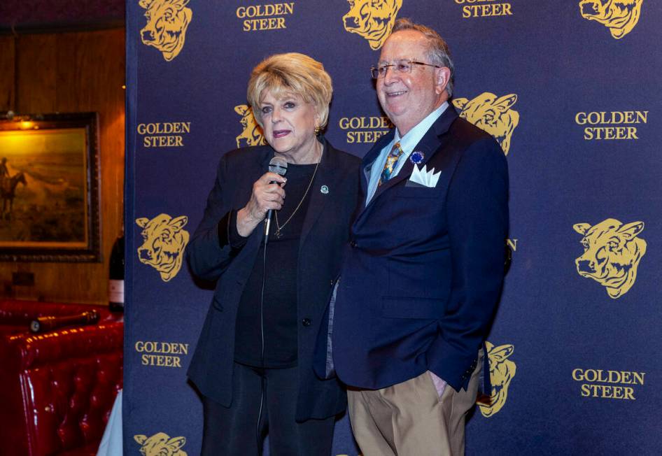 Las Vegas Mayor Carolyn Goodman with owner Dr. Michael Signorelli shares some fond memories dur ...