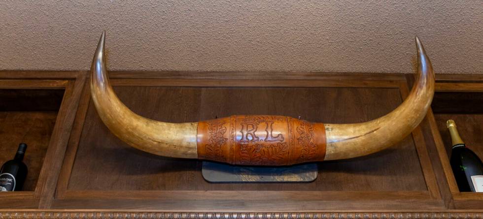 A pair of bull horns adorns a doorway in a new dining room apart of the first expansion in near ...