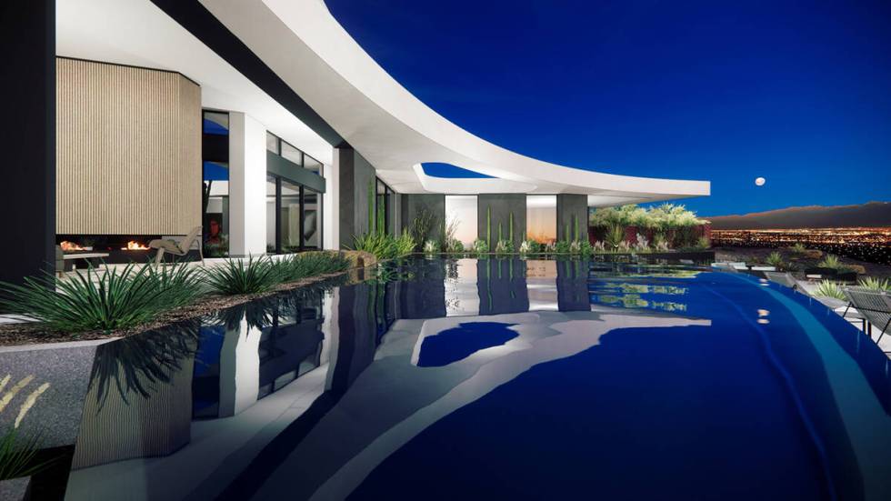 The one-story home sits on 0.65 acres in MacDonald Highlands. (Douglas Elliman of Las Vegas)