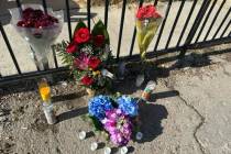 Friends created a memorial with flowers and candles near the site where 17-year-old Rancho High ...