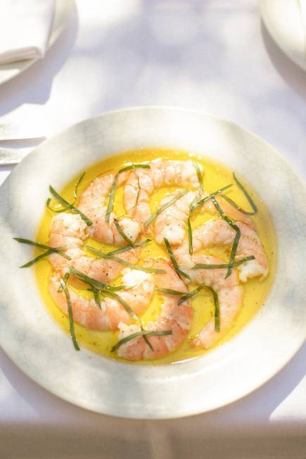 Prawns, olive oil and lemon juice from LPM Restaurant & Bar in The Cosmopolitan of Las Vegas on ...