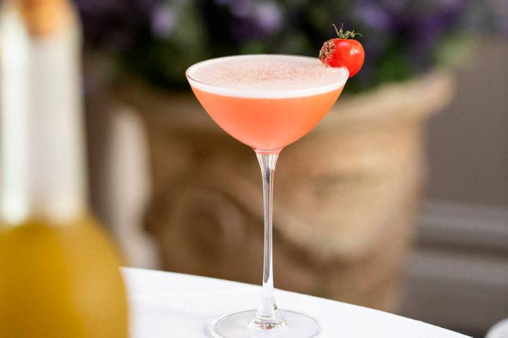 A signature Tomatini cocktail from LPM Restaurant & Bar in The Cosmopolitan of Las Vegas on the ...