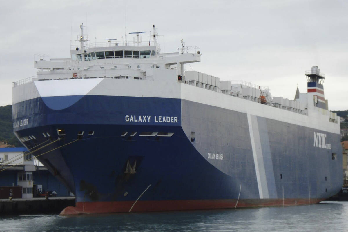 The Galaxy Leader is seen at the port of Koper, Slovenia on Sept. 16, 2008. Yemen's Houthi rebe ...