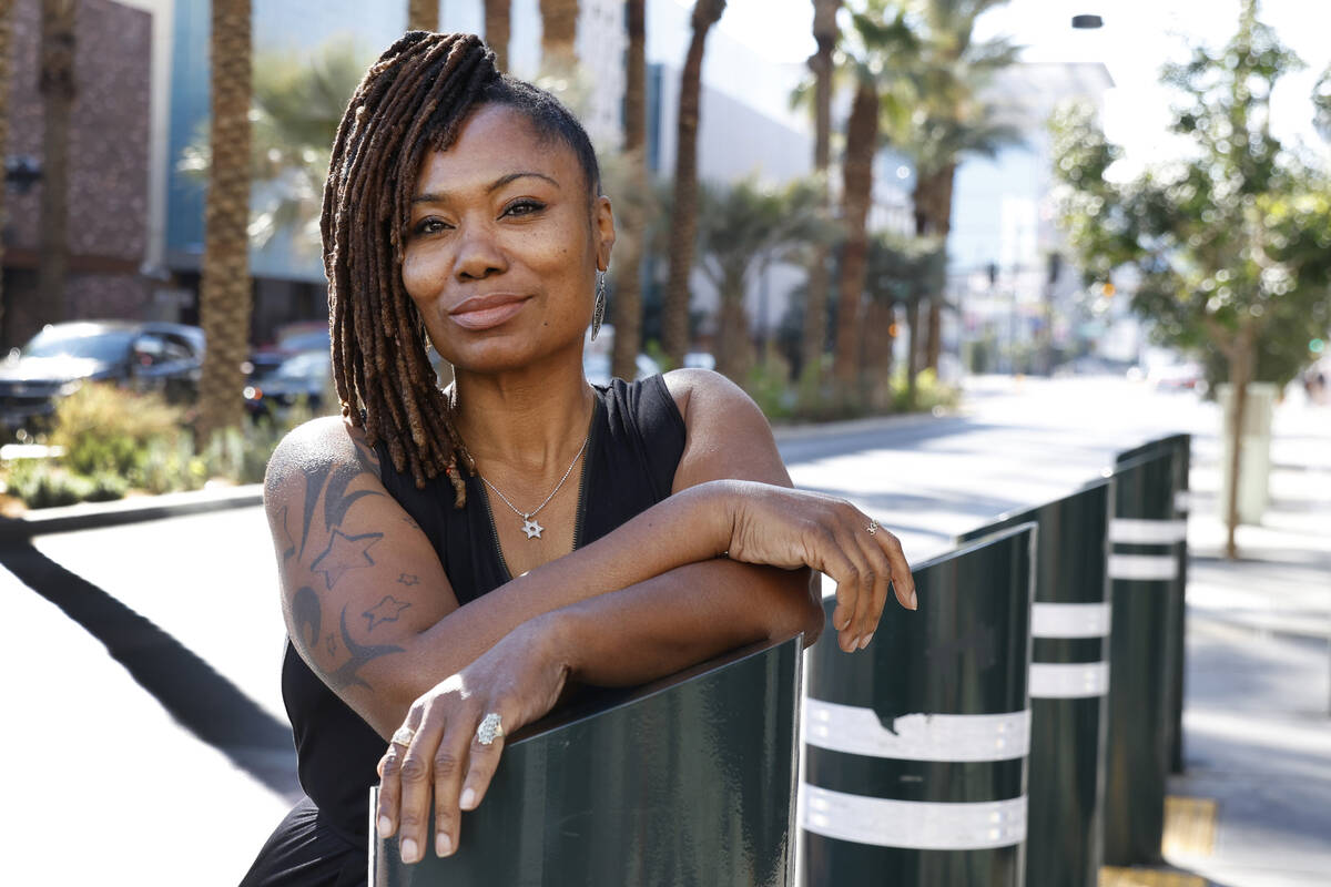 Tamara Smith poses for a photo at Fremont Experience in downtown Las Vegas, on Friday, Nov. 17, ...