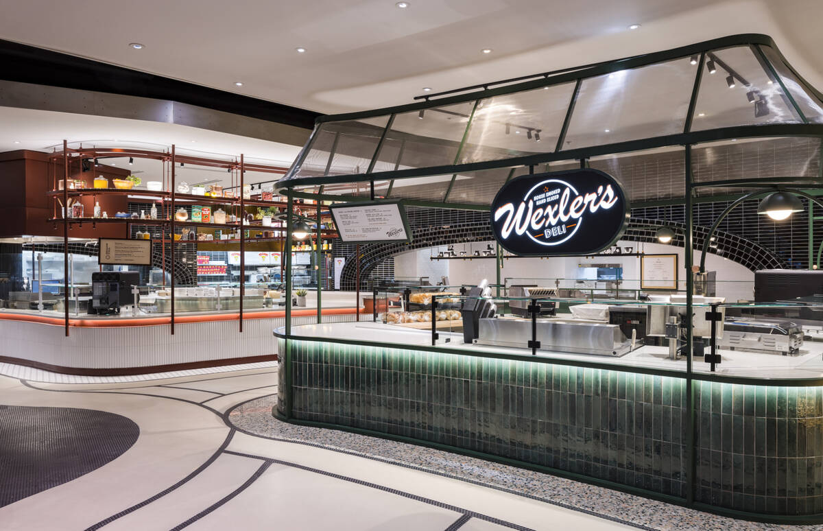 Wexler's Deli in Proper Eats food Hall in Aria Resort on the Las Vegas Strip is offering a latk ...