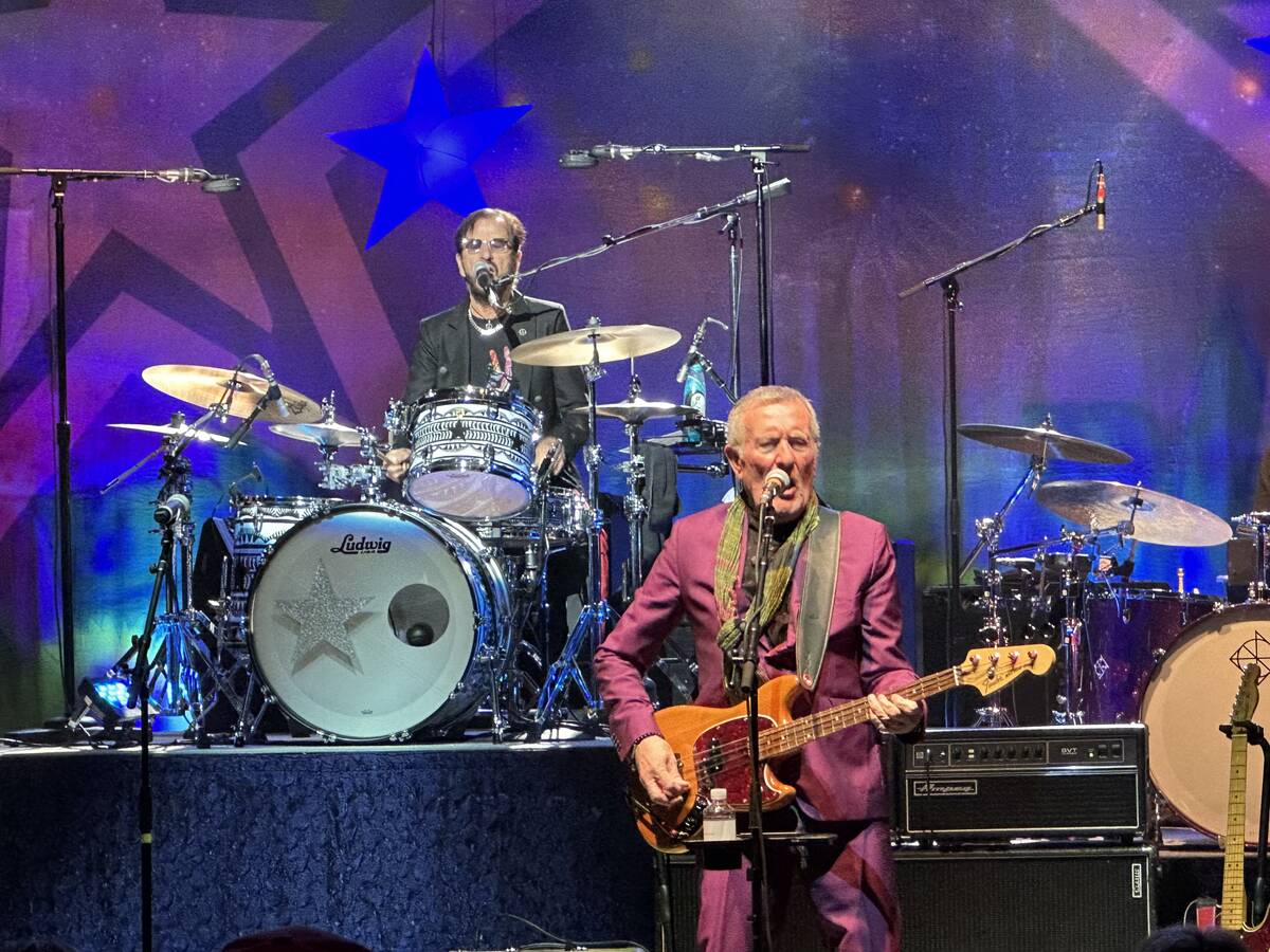 Ringo Starr is shown during a performance with his All Starr Band on Saturday, May 27, 2023. (J ...