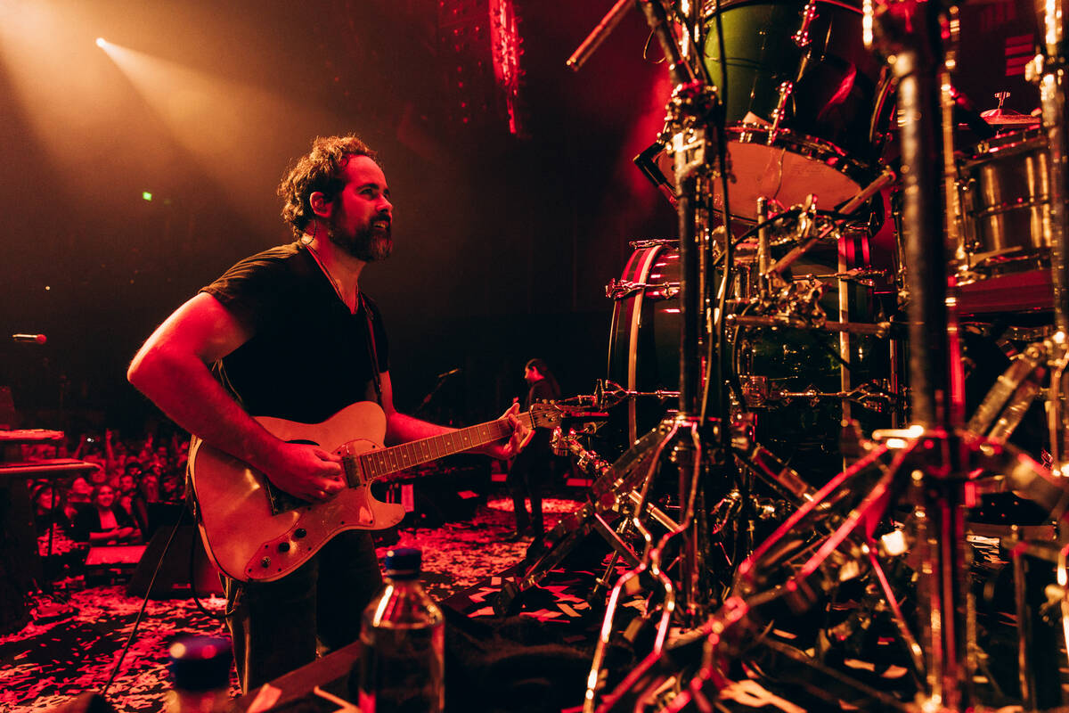 Ronnie Vannucci of The Killers performs at the Chelsea at the Cosmopolitan on Saturday, Dec. 31 ...