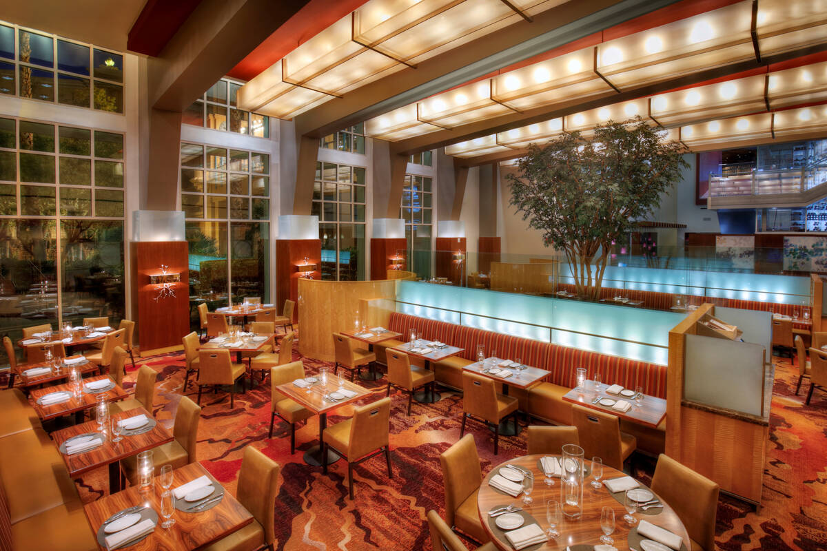 The dining room at Aureole in Mandalay Bay on the Las Vegas Strip. Chef Charlie Palmer's restau ...