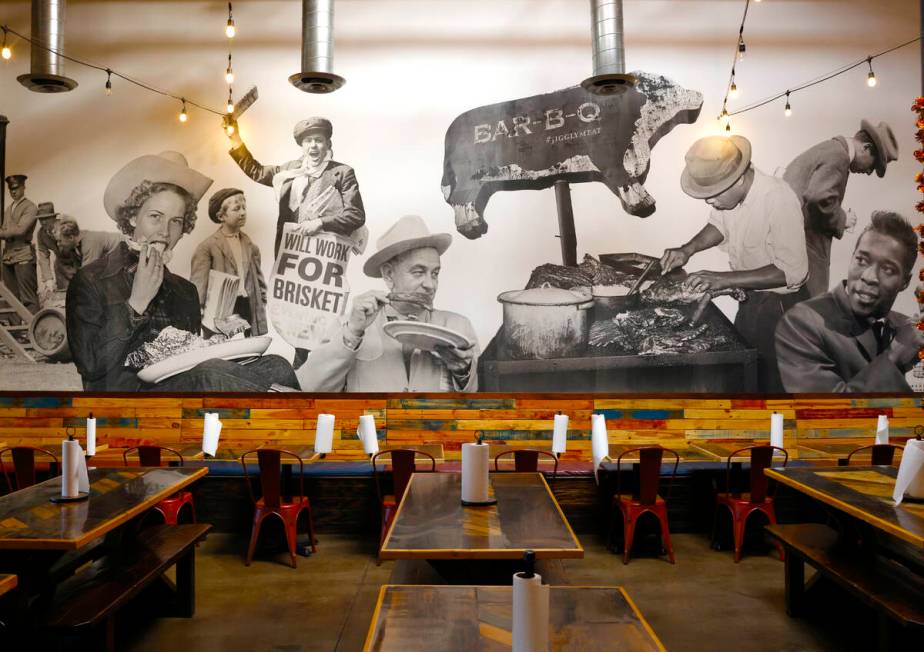 A mural at SoulBelly BBQ in Las Vegas with vintage photos highlights the long lasting appeal of ...