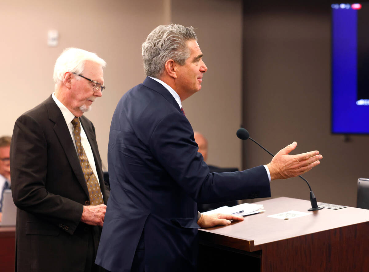 Fontainebleau developer Jeffrey Soffer speaks before the Gaming Control Board as gaming attorne ...