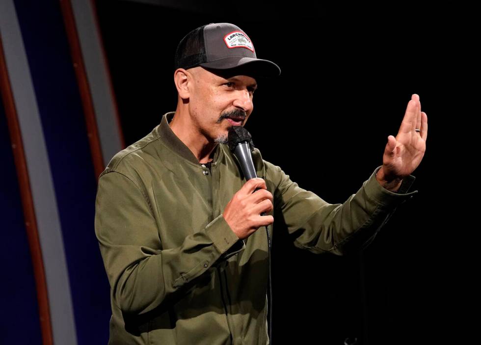 Comedian Maz Jobrani performs at the re-opening of the Laugh Factory comedy club, Thursday, May ...