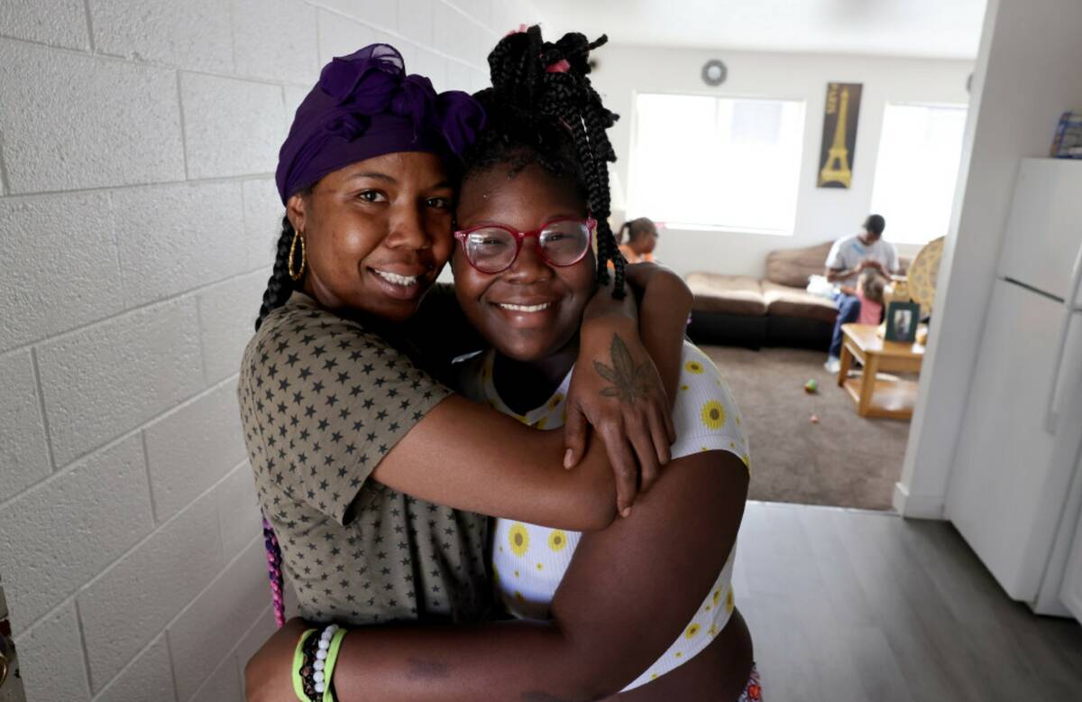 Victoria Mike, with her 13-year-old daughter Cee’Ontae McSwain, said she is grateful to CARE ...