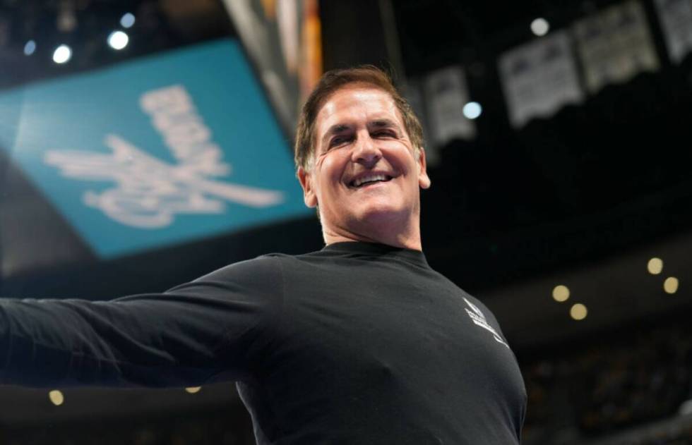 Dallas Mavericks owner Mark Cuban in the second half of an NBA basketball game Friday, Nov. 3, ...